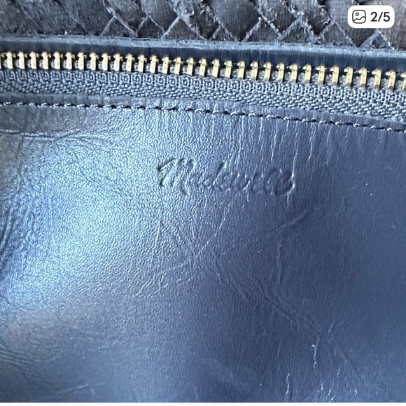 Madewell Handwoven East West Tote Bag - Slate Blue - Picture 2 of 4